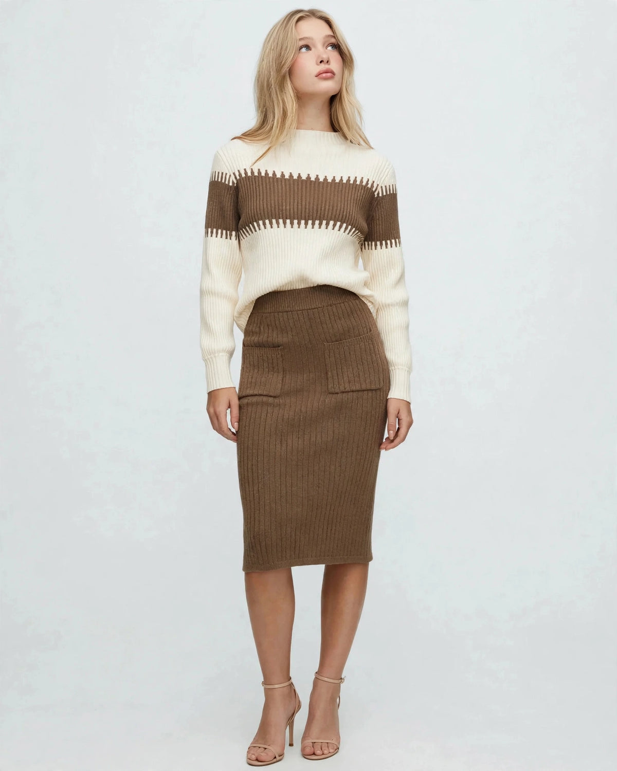 Two-Tone Knit Set