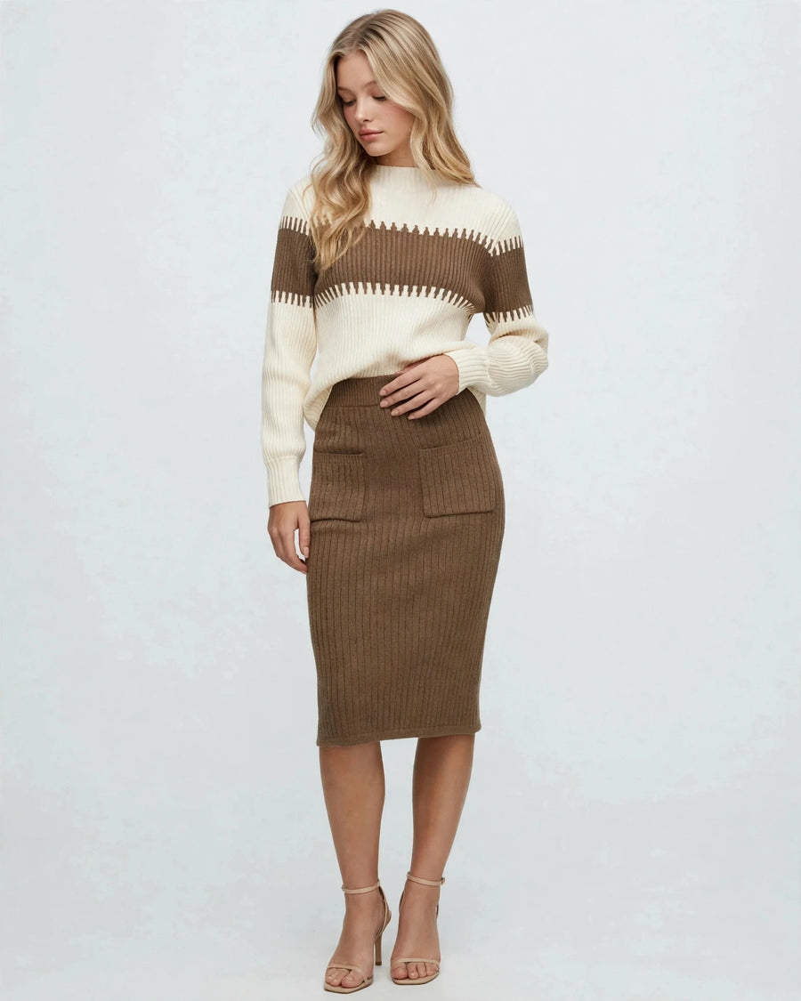Two-Tone Knit Set