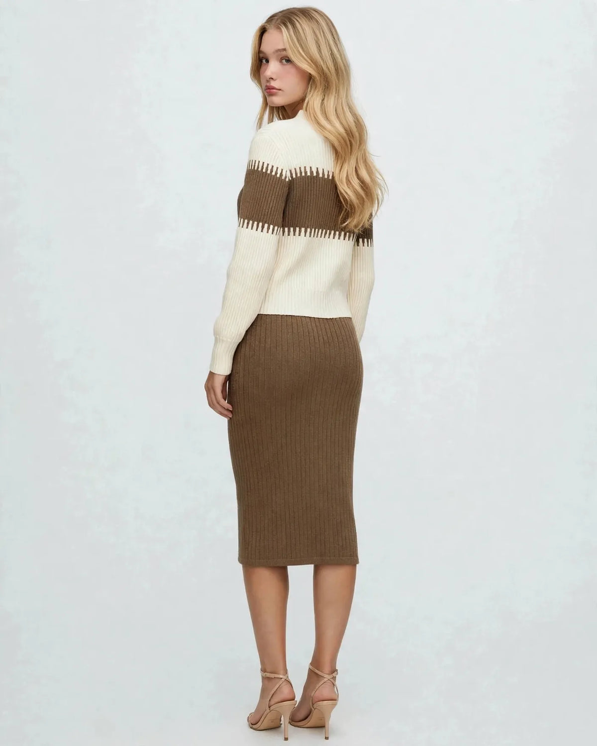 Two-Tone Knit Set
